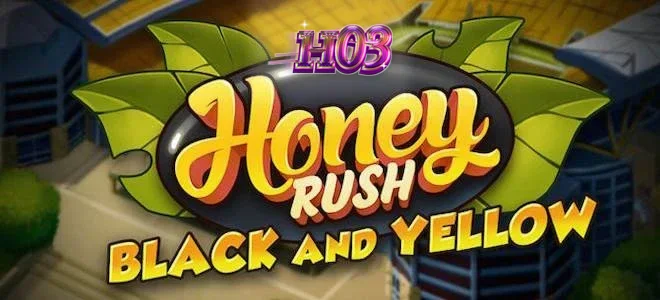 Tampilan visual Honey Rush Black and Yellow dengan desain sarang lebah modern.